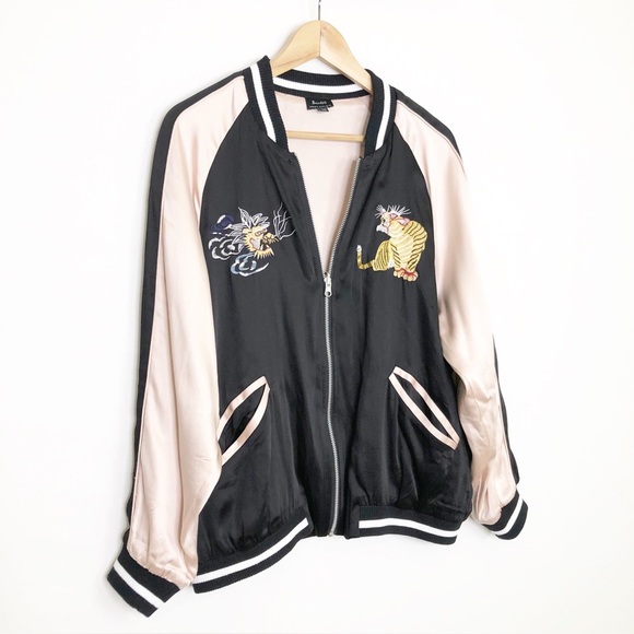 Bardot satin tiger, reversible, bomber jacket - Picture 8 of 8